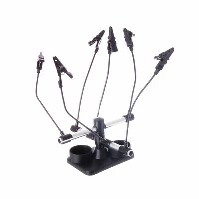 TECHNIC 6 Clip Alligatore Supporto Aerografo Pittura Spray Cabina Fondo Magnetico Terza Mano