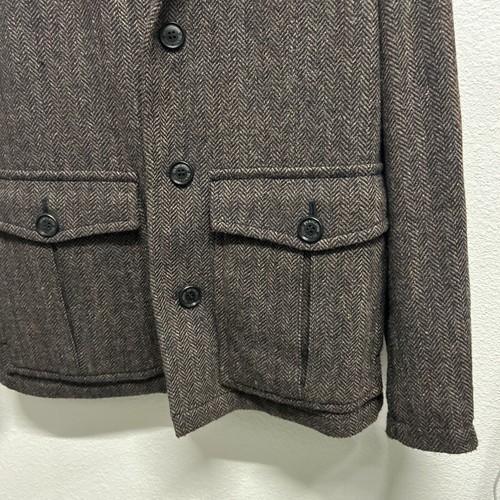 Pendleton Blazer Brown Tweed Virgin Wool Medium Three Button Herringbone - Picture 4 of 15