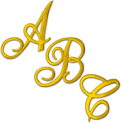 Iron On Script Letter Patches, Embroidered Monogram Letters, 3 Colors USA Seller
