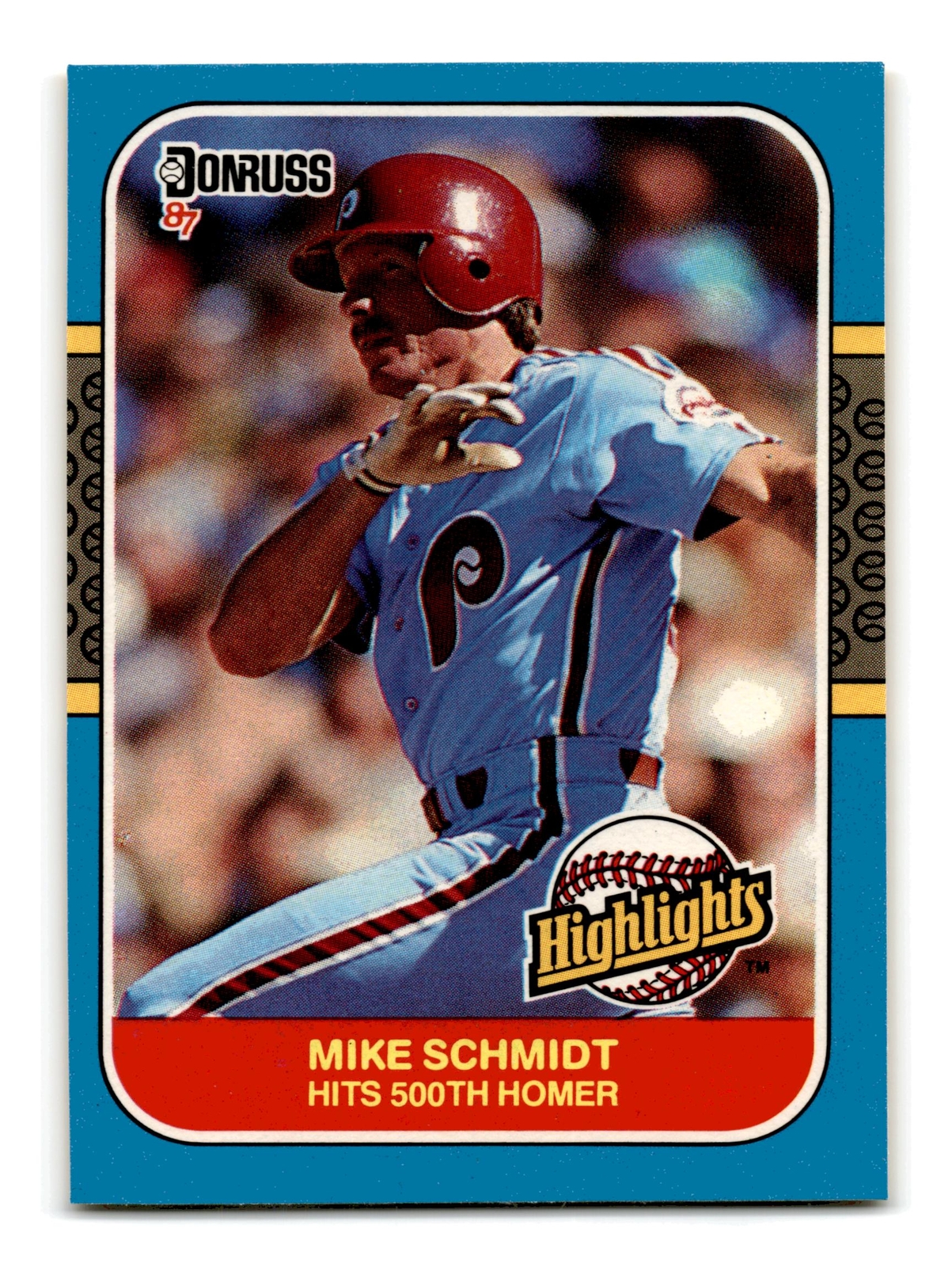 Mike Schmidt 1987 Donruss Highlights #2 Philadelphia Phillies NM-MINT