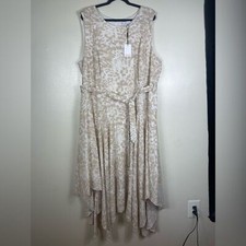 Calvin Klein White Sequin Tiered Sundress