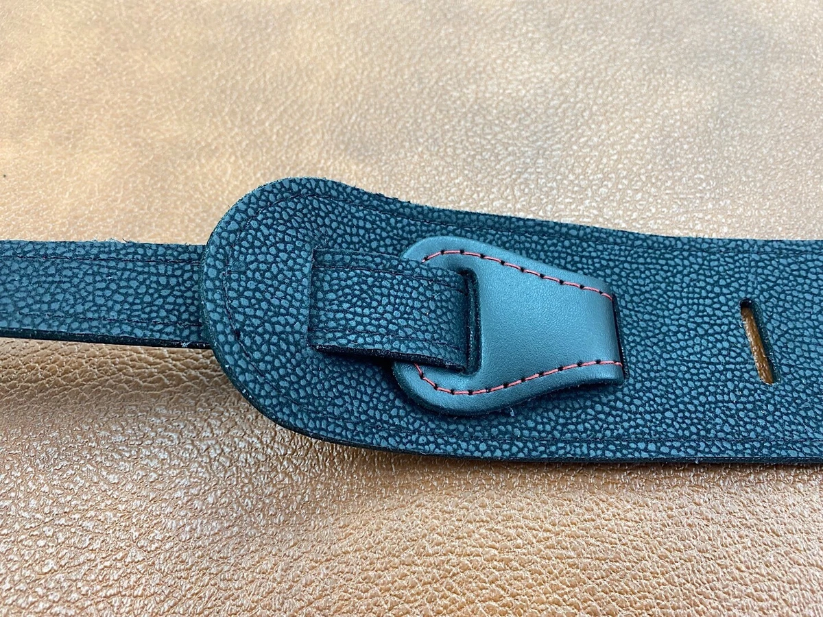 Black Gibson Leather guitar strap ★ as good as new ★ red Gibson logo and