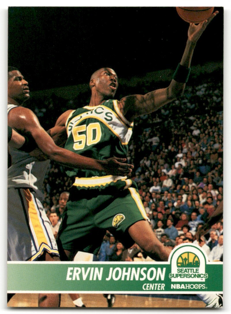 1994-95 NBA Hoops Basketball Card Ervin Johnson #199 Seattle