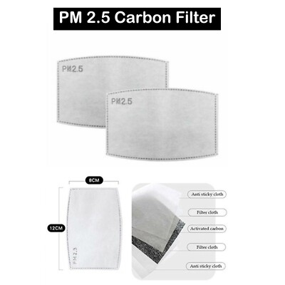 Carbon Activated Filter for Face Cover Mask 5 layers PM2.5 Filter US Seller