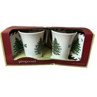 SPODE Christmas Tree Mugs Pimpernel Peppermint Mug /Coaster Set NEW Set 2