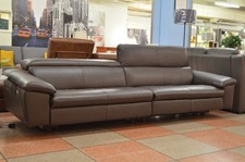 EgoItaliano Recliner Sofa 5 Seater Martine Metropole Martini Brown Leather