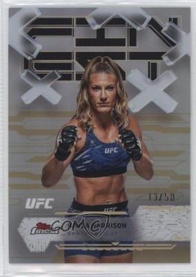 2025 Topps Finest UFC Common Gold Refractor /50 Kayla Harrison #9 9et