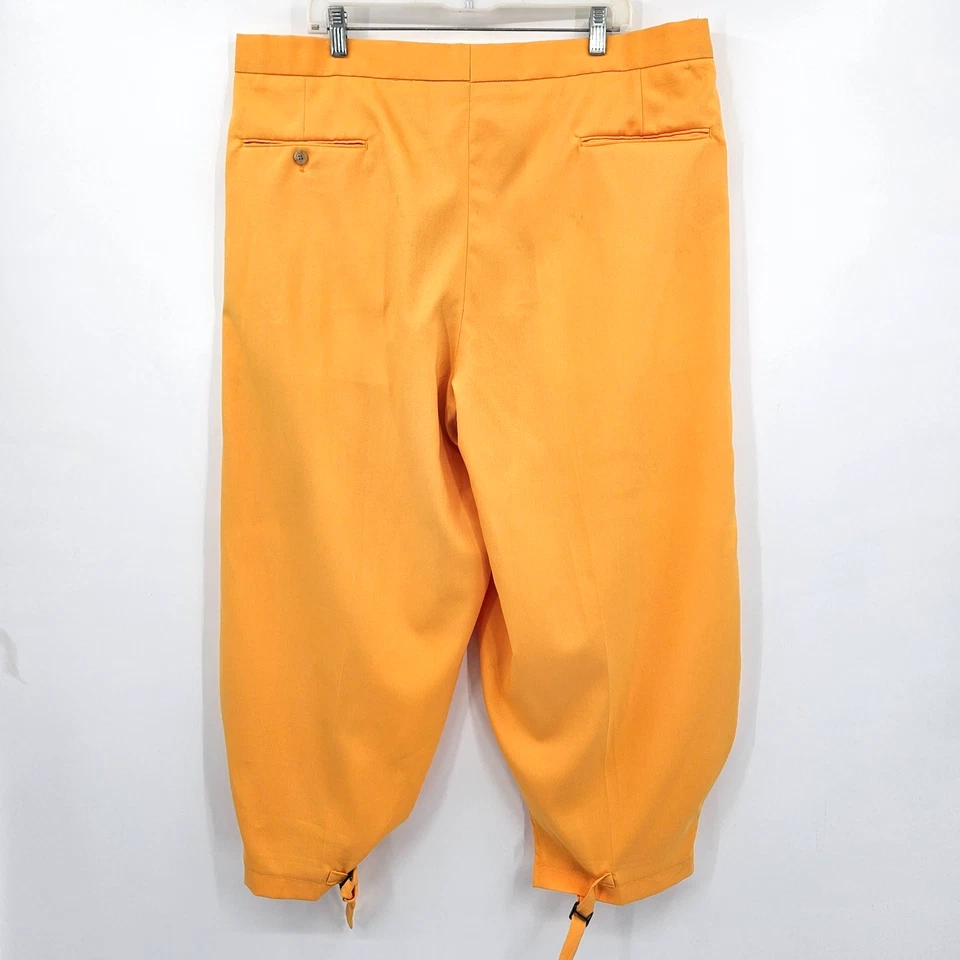 Vintage T. Barry Knicker Co Pleated Yellow Golf Pants Men's Size 40 Made in USA - Image 2 of 4