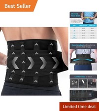 Lightweight Adjustable Back Support Belt for Instant Lower Back Pain Relief - XL