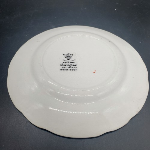 Booths Springtime Bread Plate Antique 6 inch Diameter - Picture 9 of 11