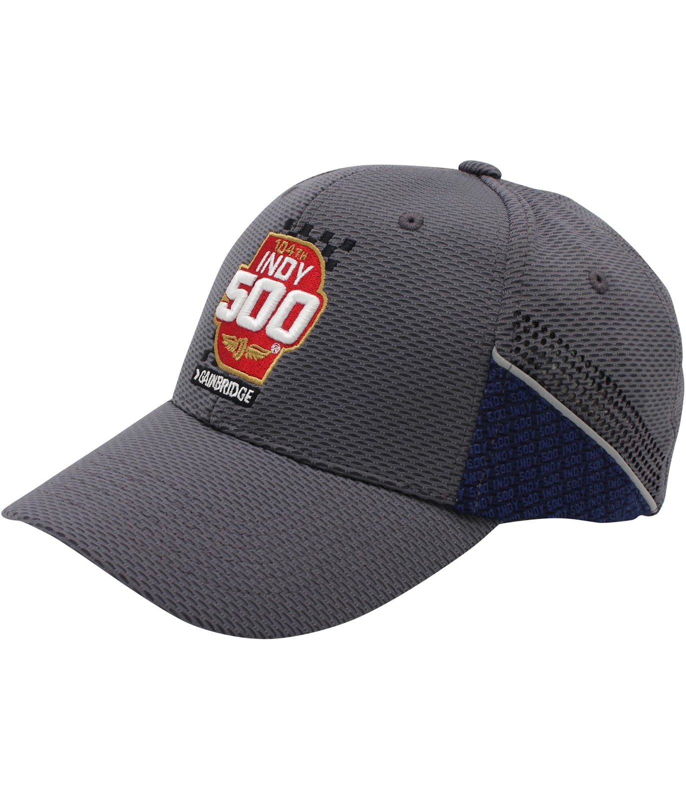 Indy 500 Mens Textured Baseball Cap, Grey, One Size