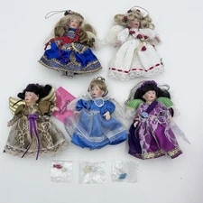 Paradise Galleries “From Heaven on Wings” Porcelain Fairies Doll Ornaments Box