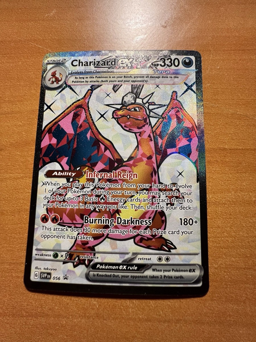Pokémon Charizard ex Tera Full Art Holo 330HP Promo Card SV 056