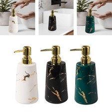 Soap Dispenser Ceramic Leakproof Empty Marble Pattern Manual Pump Lotion Bottle