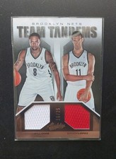 2012-13 Absolute Team Tandems Deron Williams & Brook Lopez Swatch /25