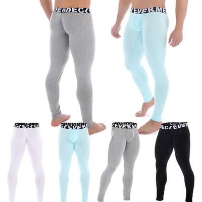 Herren Lange Unterhose Long Johns Thermo Unterwäsche Leggings Hosen Modal