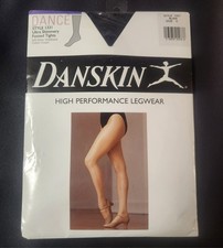 Danskin Ultra Shimmery Footed Tights Style 1331 Black - Size C NWT