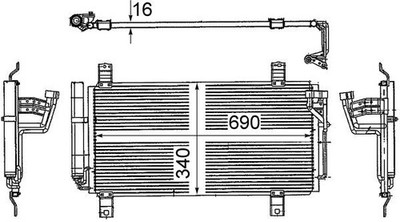 MAHLE AC 714 000S Kondensator, Klimaanlage für MAZDA