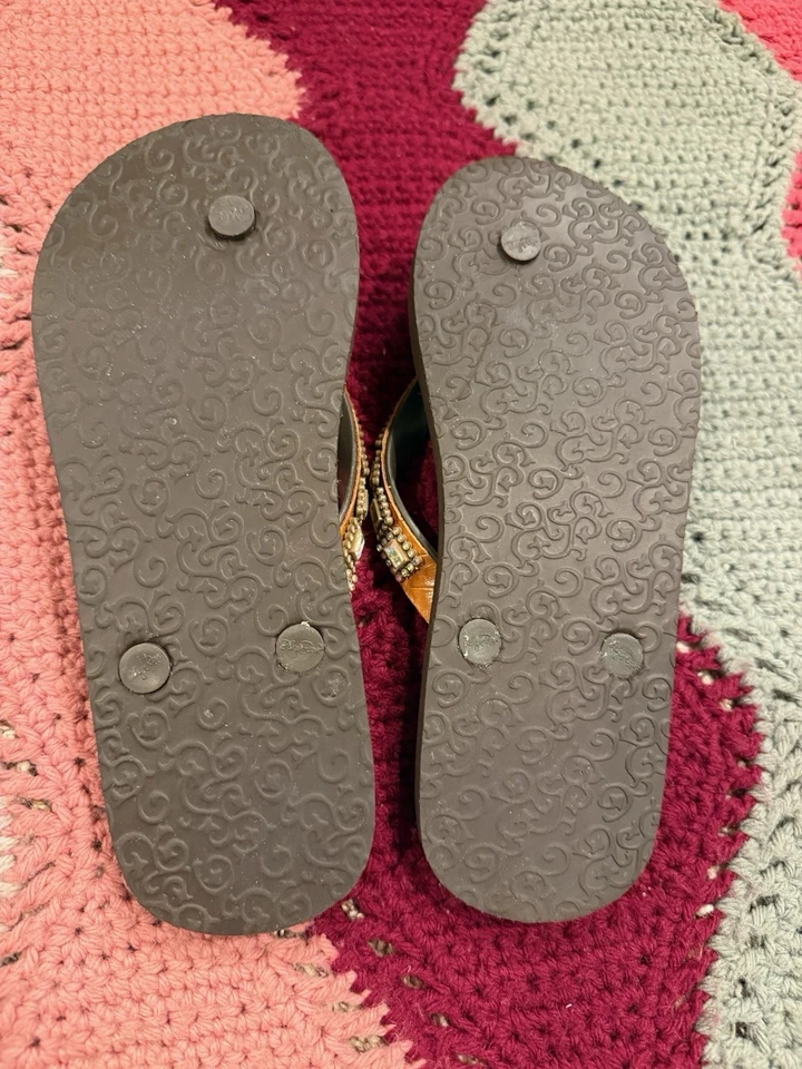 Chanclas cruzadas Blazin Roxx MARRÓN estrás Hayley para mujer 7 Foto 4 de 4