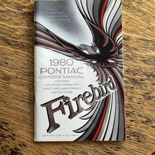 1980 Pontiac Firebird Owners Manual,  User Guide, Reference Operator Book