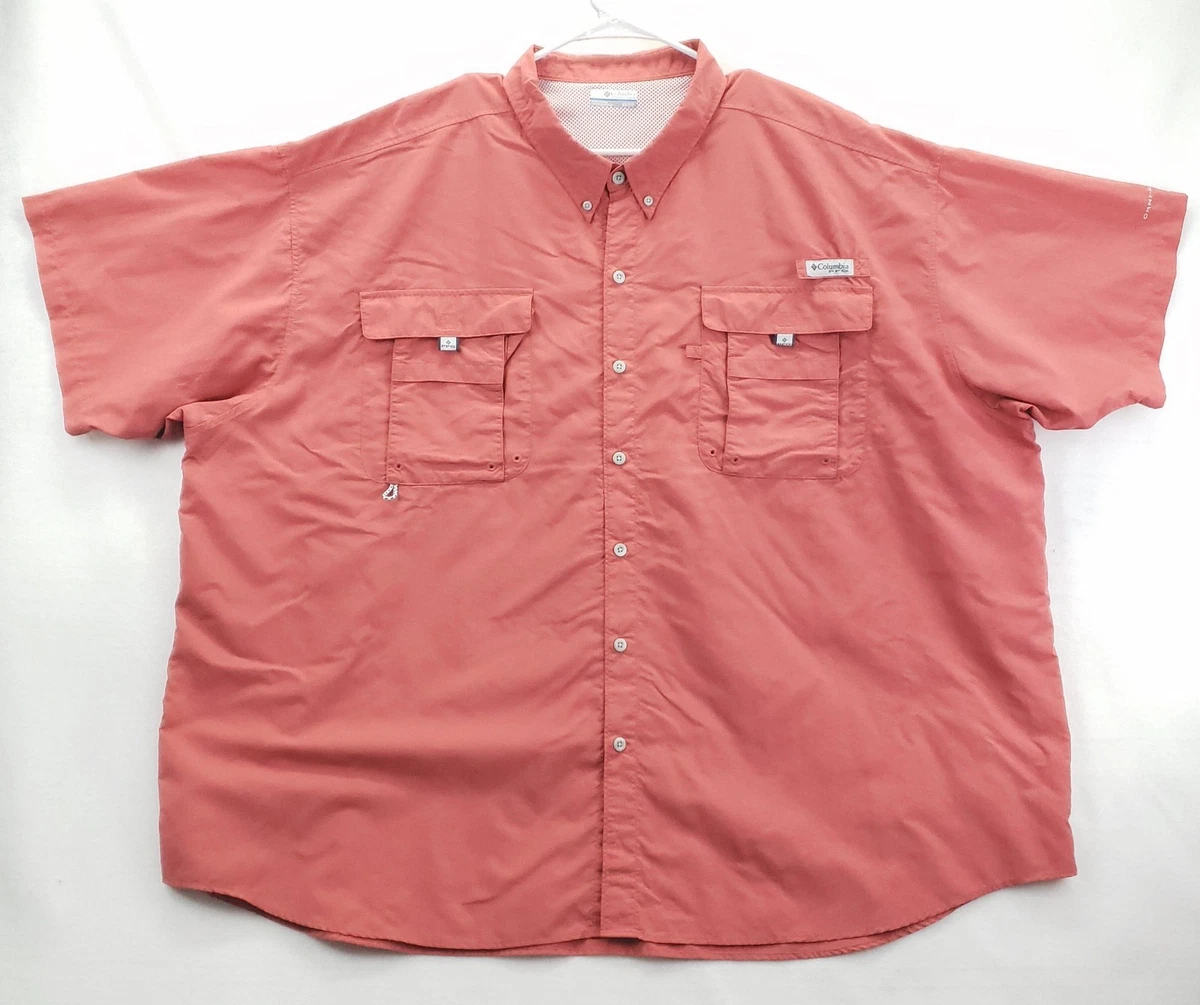Chemise Columbia PFG Homme Rose XXL Neuve Avec étiquette – Respirante Et Légère Pour La Pêche