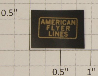 American Flyer 500-13 Black and Gold ''American Flyer Lines'' Sticker Decal