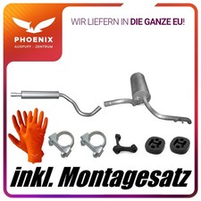 ✅für Audi A2 1.4 (2002-2005) 42 Liter Tank Auspuffanlage Mittel+Endschalldämpfer