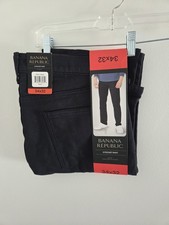 Banana Republic Men  s 5 Pocket Pant Slim Fit Stretch Fabric Comfort, Black 34X32