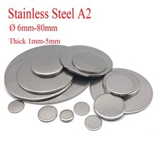 Stainless Steel Blank Round Discs 304 Grade Laser Cut  6mm-80mm Thick 1mm-5mm