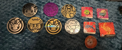 Pokémon JUMBO TCG Flipping Coins EIN PAAR MAGNET STAKS POGS TAZO MULTI ANGEBOT