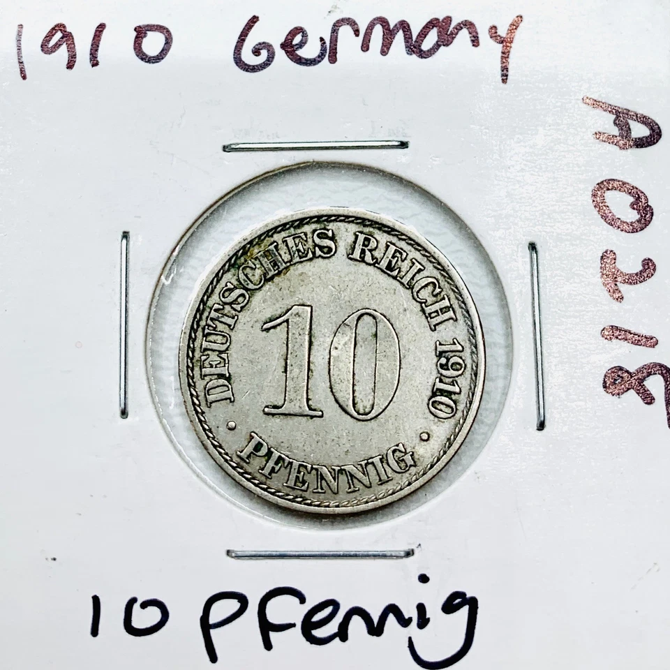 1910 A German Empire 10 Pfennig Coin - Image 3 of 4