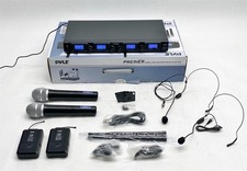 Pyle UHF Wireless Microphones Handheld/Belt-Pack/Lavalier/Headset PDWM4350U