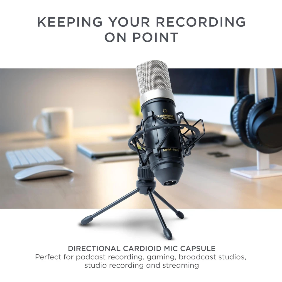 MPM-1000 - Studio Recording XLR Condenser Microphone with Desktop Stand and C... - Image 3 of 4