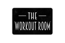 The Workout Room Sign - Home Fitness Gym Metal Wall Art