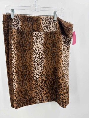 Pre-Owned Saks Fifth Avenue Brown Size 16 Pencil Skirt