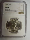 NGC MS 64 1953 Franklin Half Dollar