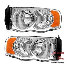 Headlight Assembly for 2002 2003 A-Chrome Housing Amber Reflector Clear Lens