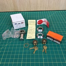 LORI Lock 4524 Satin Stainless Double Cylinder Deadbolt W/ 2 Cylinder Key Alike