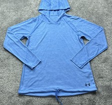 Under Armour Hoodie Womens S Blue HeatGear Pullover Lightweight Hooded Tagless