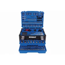 Kobalt 297-Piece Standard & Metric Polished Chrome Mechanics Tool Set with CASE