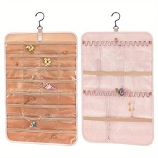 1pc Double-sided PVC Wall-Mounted Jewelry Hanging rolls for Earrings Bracelets