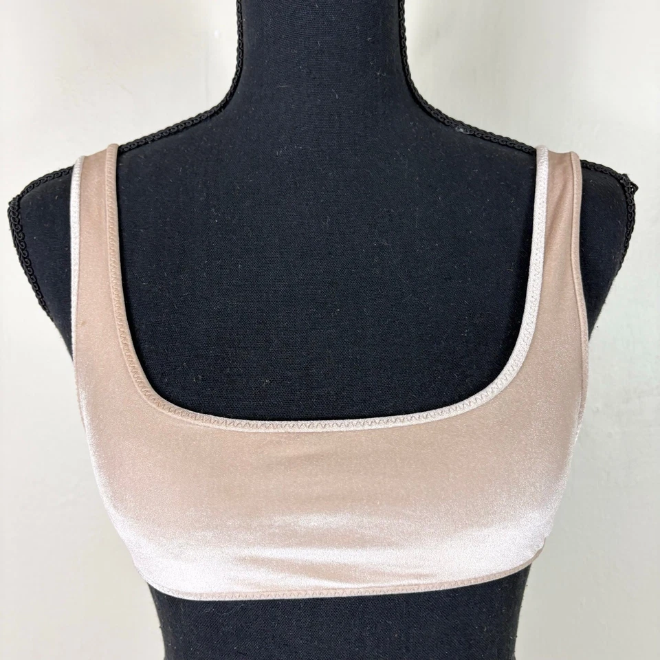 Triangl Neutral Two Piece Scoop Neck High Cut Myla Velvet Bikini Swimsuit - Image 2 of 4