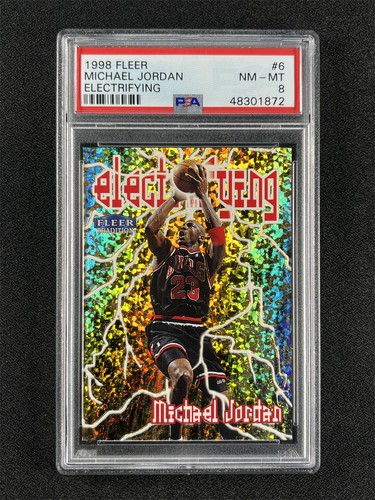 1998-99 Fleer Tradition Michael Jordan #6 Electrifying Bulls PSA 8 NM-MT