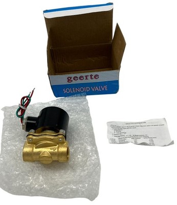 Geerte Brass Solenoid Valve 1/2'' Pipe Size 16mm Orifice Water & Gas Systems