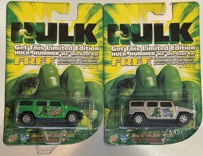2 HULK HUMMER H2 MAISTO LIMITED EDITION SIERRA MIST MOUNTAIN DEW PROMO 2003 NEW