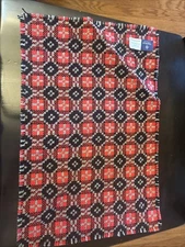 Vtg NOS 100% Wool Welsh Tapestry Woven Dinner Mats Lot Of 4 Trefriw Red Black