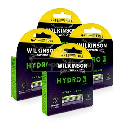 20 x Wilkinson Hydro 3 Hydrating Gel Rasierklingen 4 x 5er Packung Klingen
