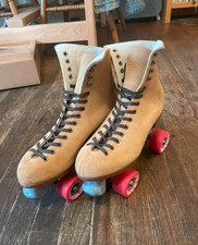 Used Riedell Zone 135 Roller Skates Suede Tan Size 7 M, Women's 8-8.5