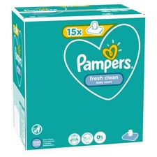 Pampers Feuchte Tücher Fresh Clean (15x 80er Pack) 1200 Stück Vorteilspack