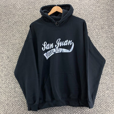 San Juan Puerto Rico Gildan Pullover Hoodie Sweatshirt Black Sz L Fleece Lined